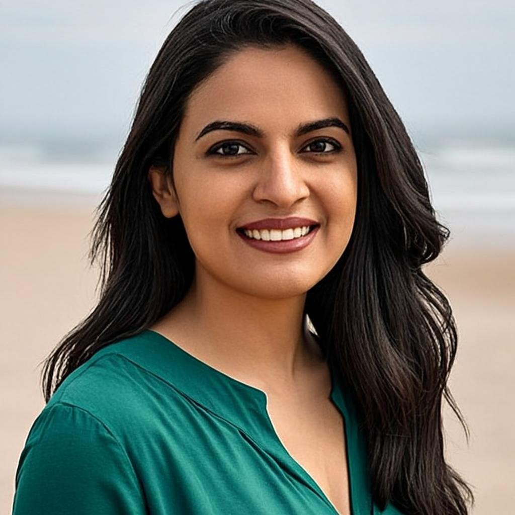 Portrait of Priya Raghavan, Sol & Sea guest